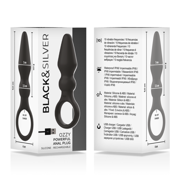 BLACK&SILVER - PLUGUE ANAL DE SILICONE PODEROSO OZZY - Image 6