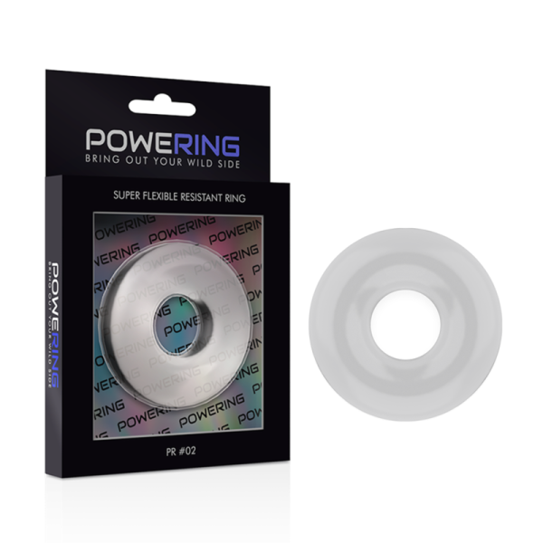 POWERING - ANEL PARA O PÊNIS SUPER FLEXÍVEL E RESISTENTE 4,5CM TRANSPARENTE - Image 6