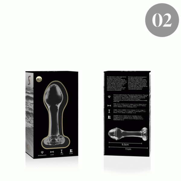 NEBULA SERIES BY IBIZA - MODELO 2 ANAL PLUG VIDRO BOROSILICADO 11 X 3,5 CM