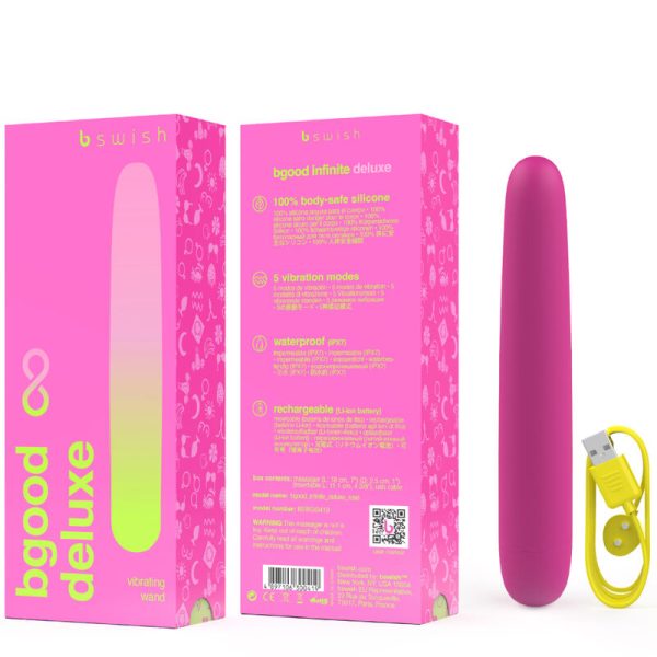 B SWISH - BGOOD INFINITE DELUXE VIBRADOR RECARGABLE SILICONA ROSA - Image 3