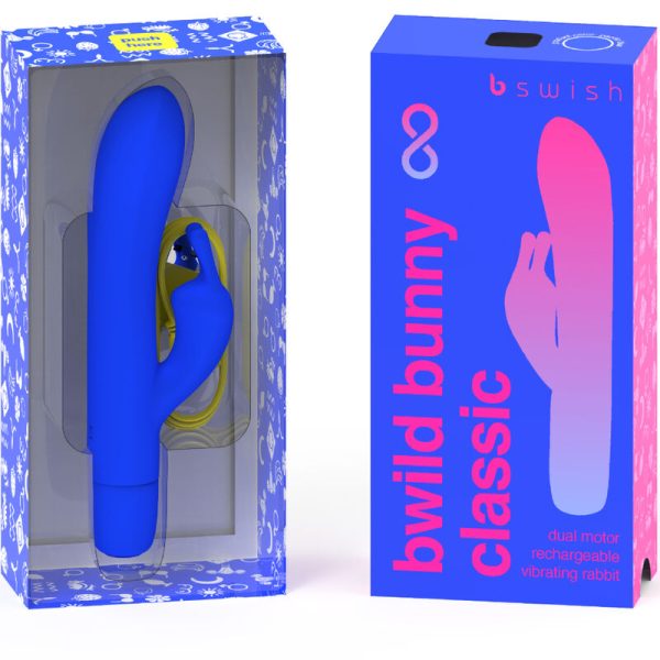 B SWISH - BWILD BUNNY INFINITE CLASSIC VIBRADOR RECARGABLE SILICONA AZUL - Image 2