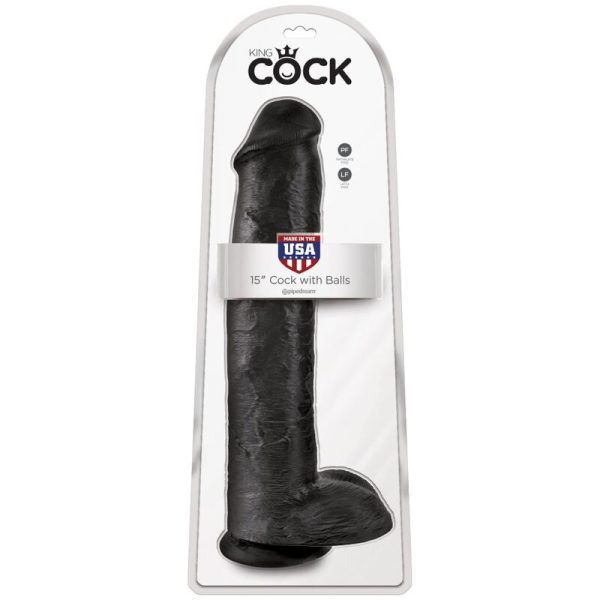 KING COCK - PÊNIS REALÍSTICO COM BOLAS 34,2 CM PRETO - Image 6