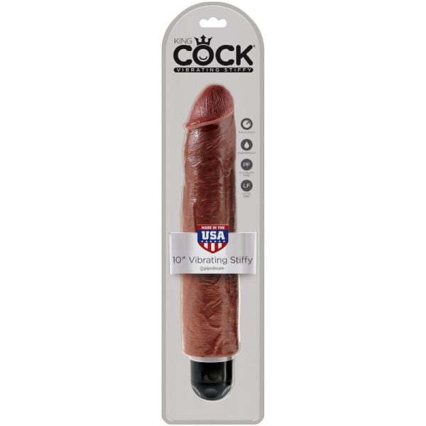 KING COCK - VIBRADOR DE PÉNIS REALISTA 25,6 CM CASTANHO - Image 3