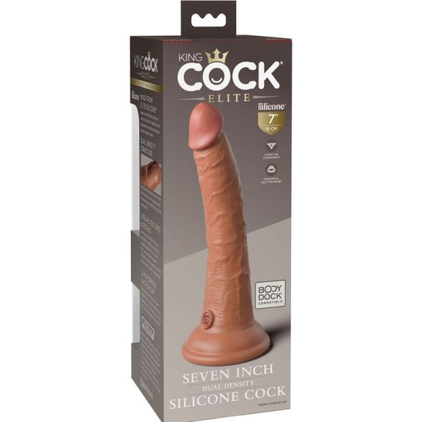 KING COCK ELITE - DILDO DE SILICONE REALISTA 17,8 CM CANDY - Image 5