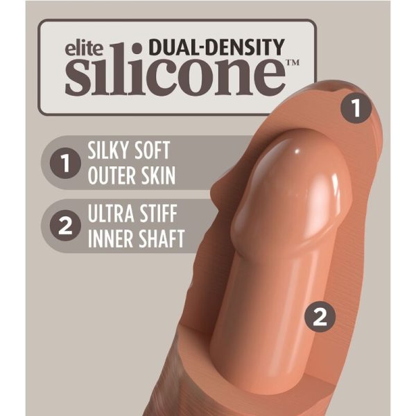 KING COCK ELITE - DILDO DE SILICONE REALISTA 17,8 CM CANDY - Image 4