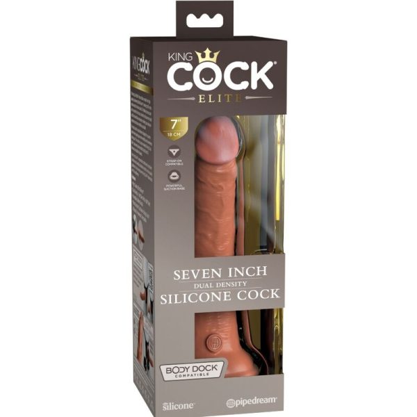 KING COCK ELITE - DILDO DE SILICONE REALISTA 17,8 CM CANDY - Image 6