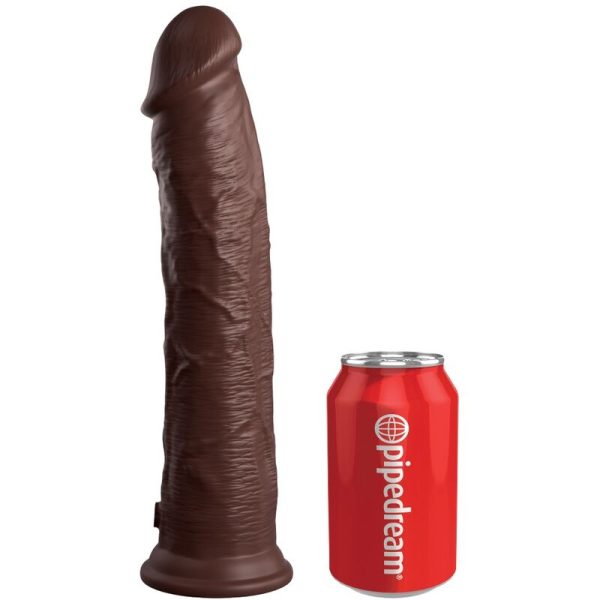 KING COCK ELITE - DILDO DE SILICONE REALISTA 28 CM MARROM