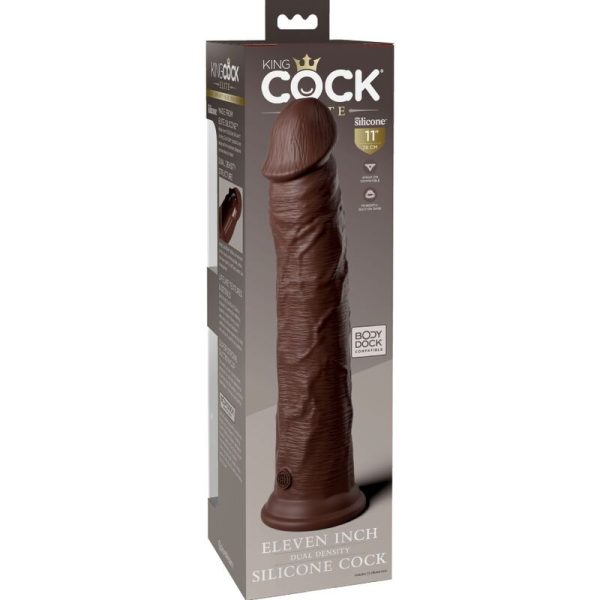 KING COCK ELITE - DILDO DE SILICONE REALISTA 28 CM MARROM - Image 6