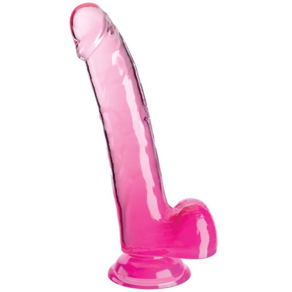 KING COCK CLEAR - DILDO COM TESTÍCULOS 20,3 CM ROSA