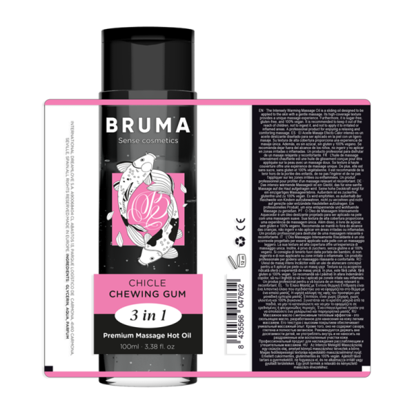 BRUMA - ÓLEO DE MASSAGEM PREMIUM EFEITO CALOR SABOR GOMA 3 EM 1 - 100 ML - Image 6