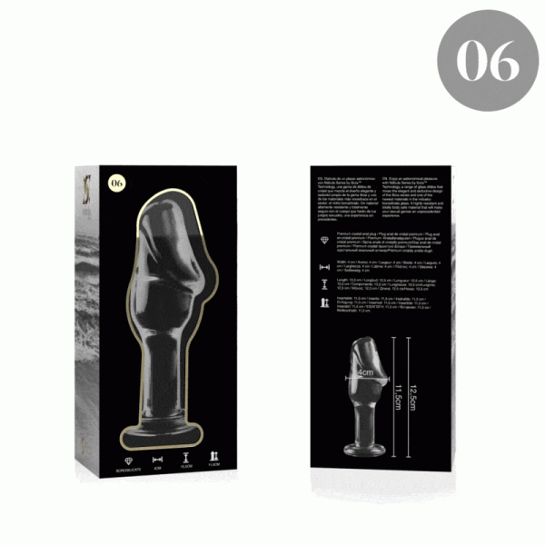 NEBULA SERIES BY IBIZA - MODELO 6 ANAL PLUG VIDRO BOROSILICADO 12,5 X 4 CM
