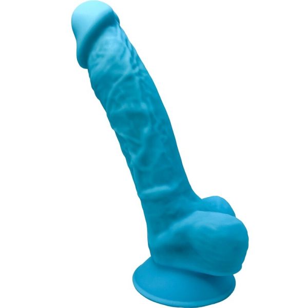 SILEXD - MODELO 1 PÊNIS REALÍSTICO PREMIUM SILEXPAN SILICONE AZUL 17,5 CM