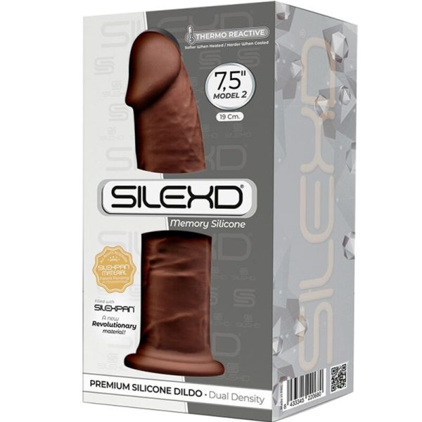 SILEXD - MODELO 2 PÊNIS REALÍSTICO PREMIUM SILEXPAN SILICONE MARROM 19 CM - Image 3