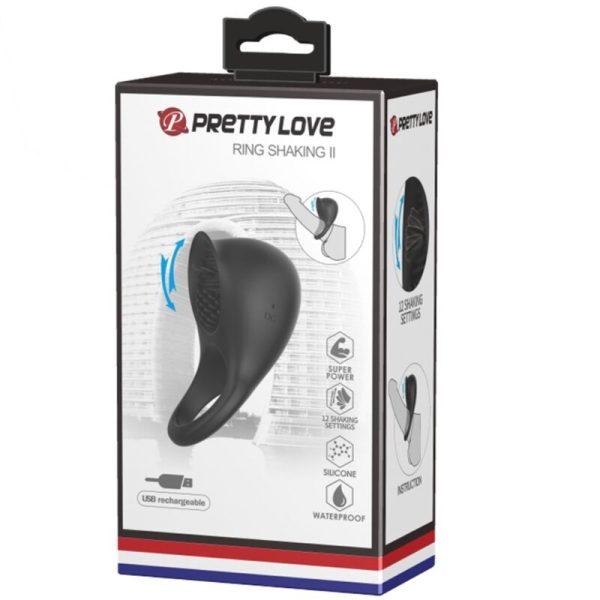 PRETTY LOVE - ANEL PARA PÉNIS VIBRANTE COM LÍNGUA PRETA - Image 9