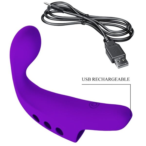 PRETTY LOVE - VIBRADOR DE DEDO RECARREGVEL GORGON ROXO - Image 9