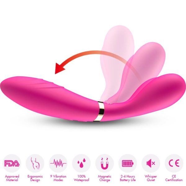 ARMONY - MASSAGER Y-WAND E VIBRADOR CABEÇA DUPLA FÚCSIA - Image 3