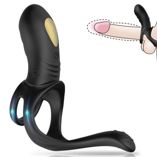 ARMONY - JOY JUMPER RING VIBRADOR PARA CASAIS E PLUG ANAL CONTROLE REMOTO PRETO - Image 2