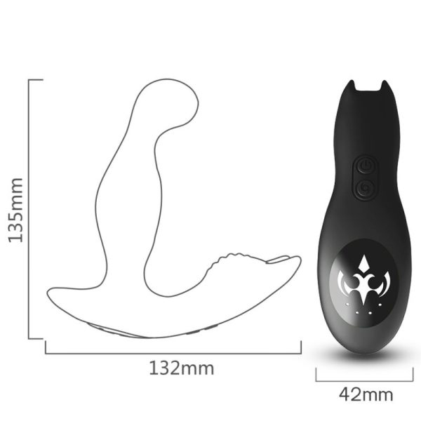 ARMONY - BAT KING VIBRADOR ANAL PRÓSTATA ROTATOR CONTROLE REMOTO PRETO - Image 3