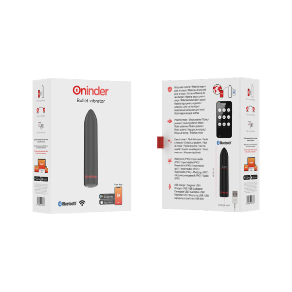 ONINDER - BERLIN BULLET VIBRADOR PRETO 9 MODOS 8,5 X 2 CM - APLICATIVO GRATUITO - Image 9