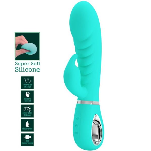 PRETTY LOVE - VIBRADOR PRESCOTT MULTIFUNÕES G-SPOT AQUA VERDE - Image 7