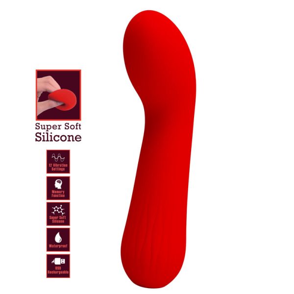 PRETTY LOVE - VIBRADOR RECARREGVEL FAUN VERMELHO - Image 7