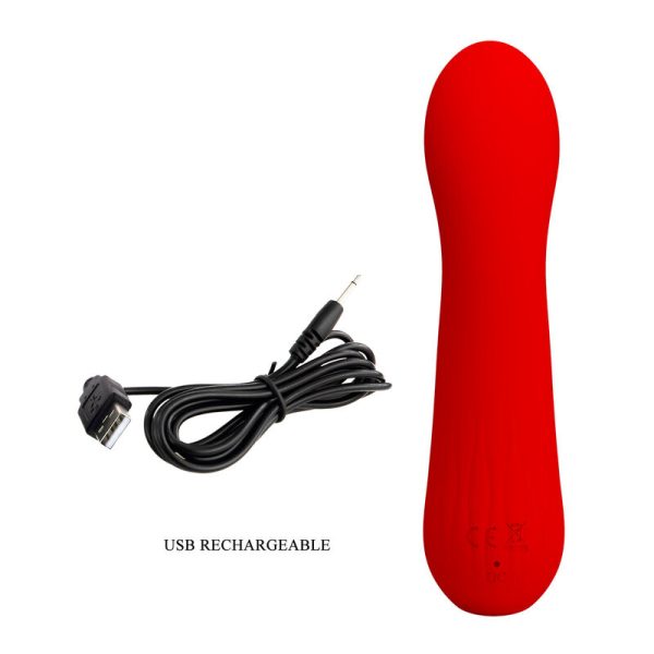 PRETTY LOVE - VIBRADOR RECARREGVEL FAUN VERMELHO - Image 8