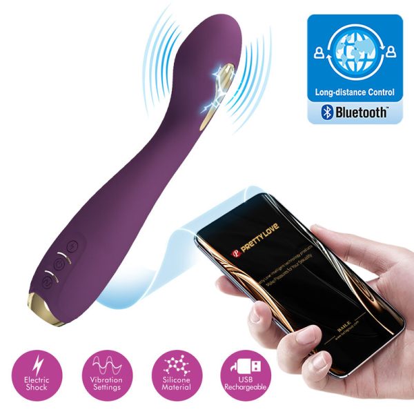 PRETTY LOVE - VIBRADOR HECTOR ELECTROSHOCK POR APP CONTROL ROXO - Image 7