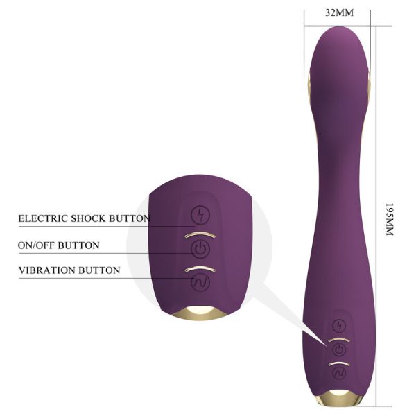 PRETTY LOVE - VIBRADOR HECTOR ELECTROSHOCK POR APP CONTROL ROXO - Image 4