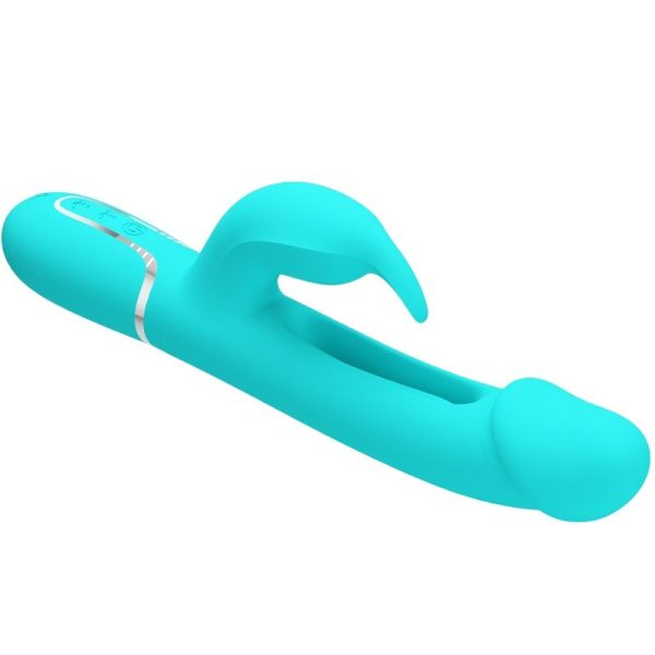 PRETTY LOVE - VIBRADOR COELHO DEJON 3 EM 1 MULTIFUNO AQUA VERDE - Image 6