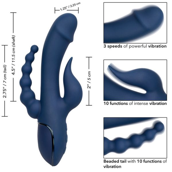 CALIFORNIA EXOTICS - VIBRADOR TRIPLO ORGASM AZUL - Image 9