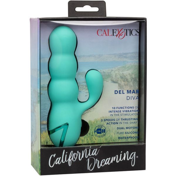 CALIFORNIA EXOTICS - VIBRADOR DEL MAR DIVA RABBIR AQUA GREEN POR CALIFORNIA DREAMING - Image 13