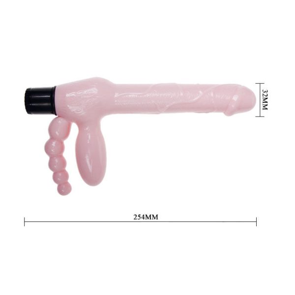 BAILE - ARNÊS SEM CORDA TPR COM VIBRAÇÃO E ESTIMULAÇÃO ANAL 25,4CM - Image 6