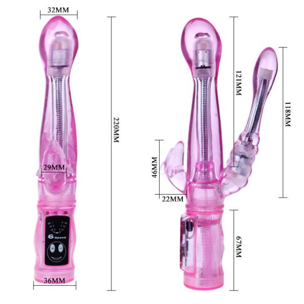 VIBRADOR FLEXIBLE CON ESTIMULADOR ANAL - Image 4