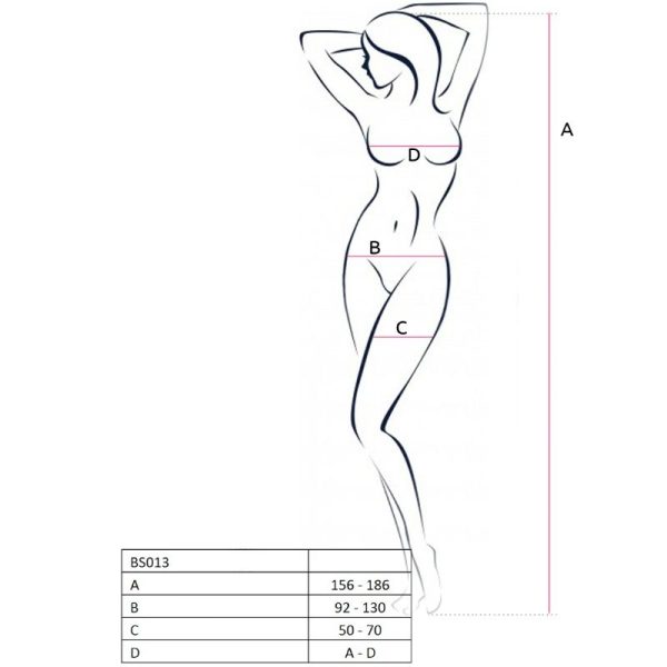 PASSION WOMAN BS013 BODYSTOCKING WHITE ONE SIZE - Image 2