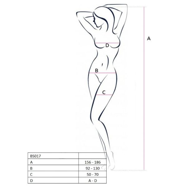 PASSION WOMAN BS017 BODYSTOCKING WHITE ONE SIZE - Image 2