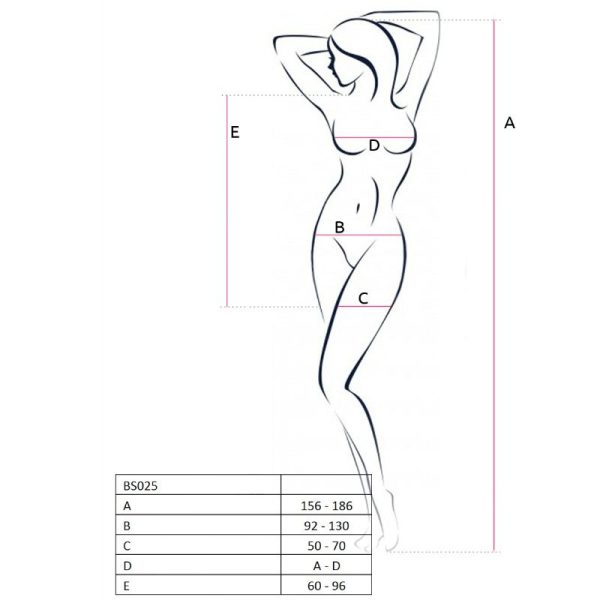 PASSION WOMAN BS025 BODYSTOCKING VESTIDO ESTILO BRANCO UM TAMANHO - Image 2