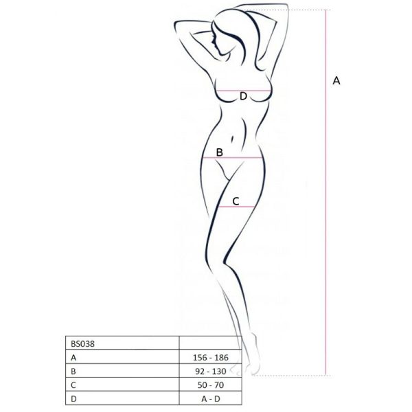 PASSION WOMAN BS038 BODYSTOCKING WHITE ONE SIZE - Image 2