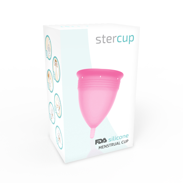 COPA MENSTRUAL STERCUP TAMANHO L ROSA COR SILICONE FDA - Image 5