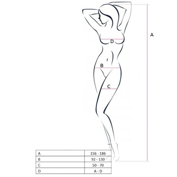 PASSION WOMAN BS049 BODYSTOCKING WHITE ONE SIZE - Image 2