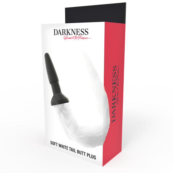 DARKNESS - PLUG ANAL DE SILICONE COM CAUDA BRANCA - Image 3