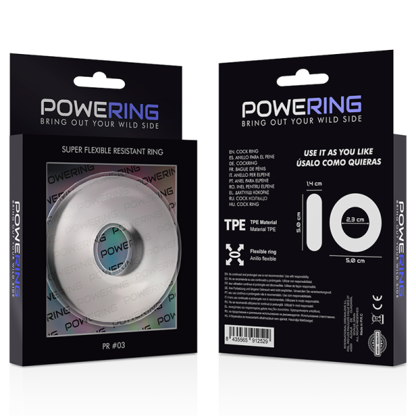 POWERING - ANEL PARA PÉNIS SUPER FLEXÍVEL E RESISTENTE 5CM PR03 TRANSPARENTE - Image 12