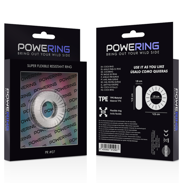 POWERING- ANEL PARA PÊNIS SUPER FLEXÍVEL E RESISTENTE 4,5CM PR07 TRANSPARENTE - Image 11