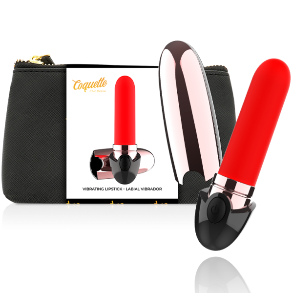 COQUETTE CHIC DESIRE - BATOM RECARREGÁVEL VIBRADOR PRETO/ OURO