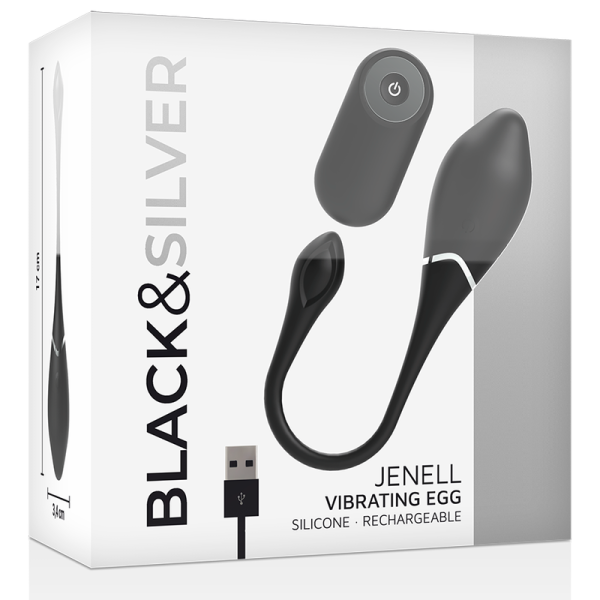 BLACK&SILVER- OVO VIBRATÓRIO RECARREGÁVEL JENELL - Image 2