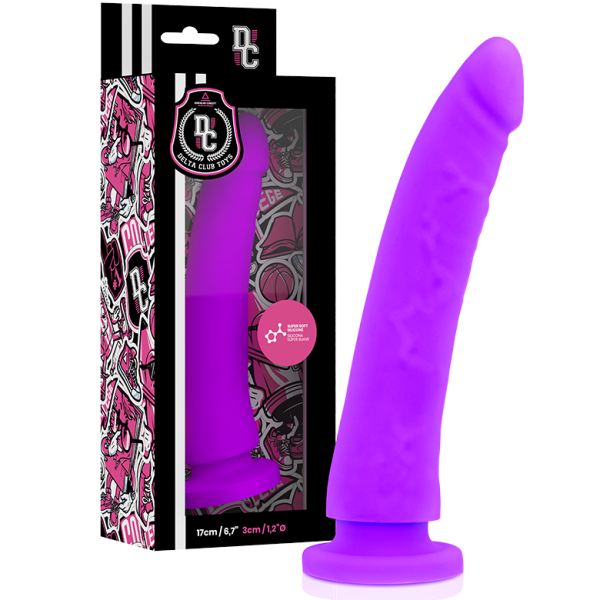 DELTA CLUB -  TOYS LILAC DILDO MEDICAL SILICONE 17 X 3 CM