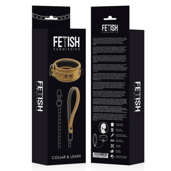 FETISH SUBMISSIVE ORIGEN - COLAR FORRO DE NEOPRENE COM CORRENTE - Image 4