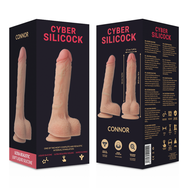 CYBER SILICOCK STRAP-ON CONNOR SILICONE LÍQUIDO COM 3 ANÉIS GRÁTIS - Image 8