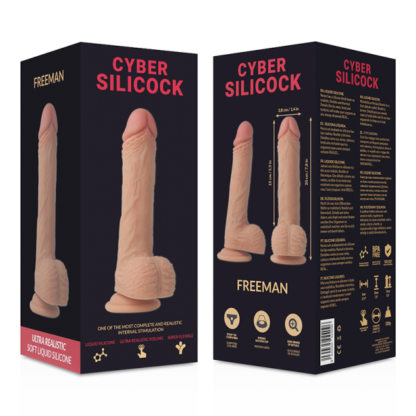 CYBER SILICOCK STRAP-ON FREEMAN LIQUID SILICONE COM 3 ANÉIS GRÁTIS - Image 8