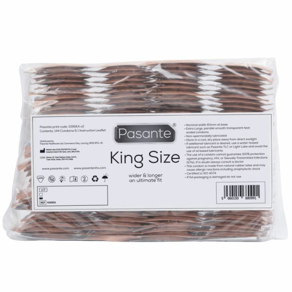 BOLSA PASANTE PRESERVATIVOS KING SIZE 144 UNIDADES