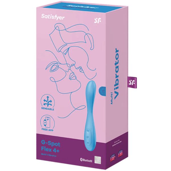 SATISFYER G-SPOT FLEX 4+ MULTI VIBRATOR APP - BLUE - Image 4